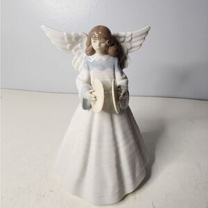 Lladro Angelic Cymbalist Tree Topper Angel Navidad Platillos Box 05876 vintage